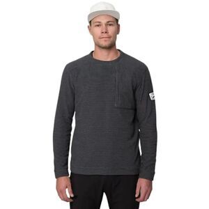 Strafe Tech Crew Fleece Grey & Black Stripes Long Sleeve Sweatshirt Mens Size S
